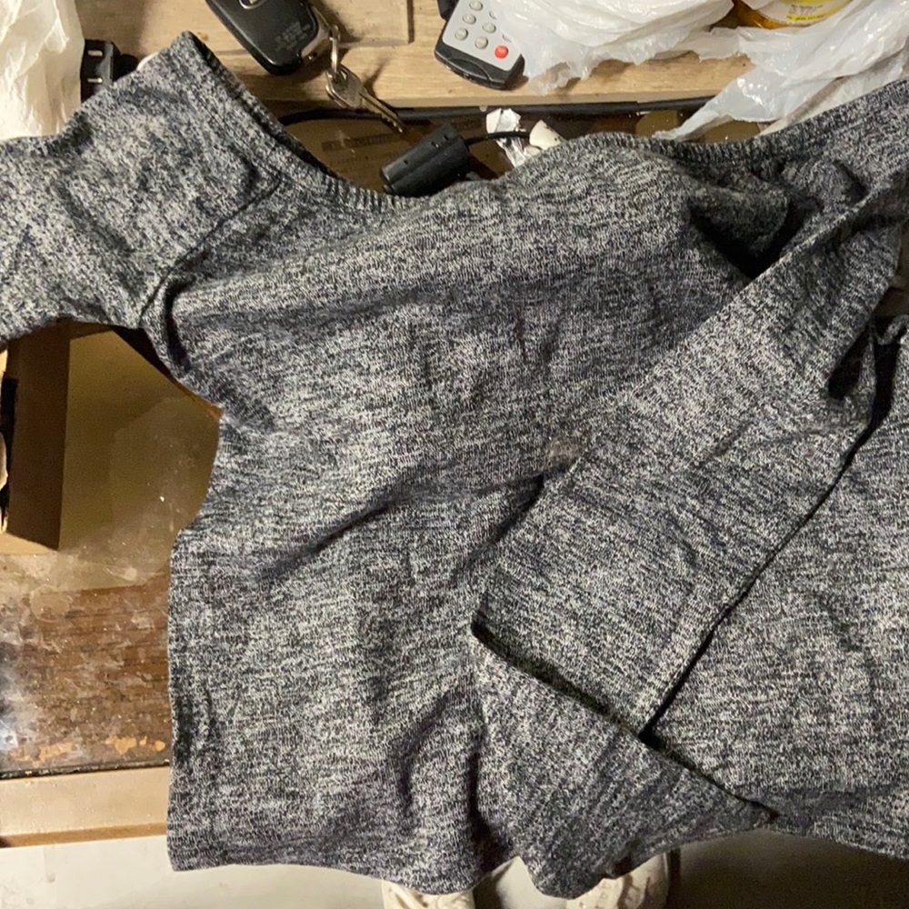 Off shoulder top prewashed soft